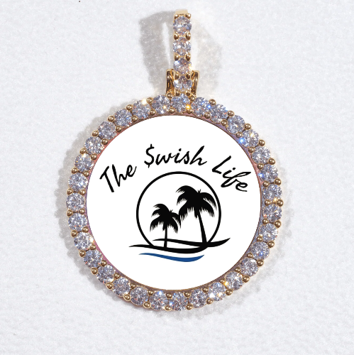 3D CIRCLE CUSTOM PICTURE PENDANT SMALL SIZE