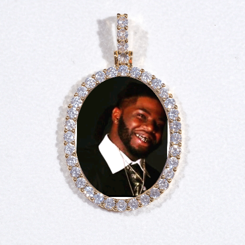 3D Oval Custom Picture Pendant