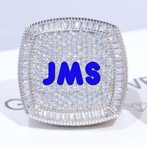 CUSTOM LETTER 3D ICED RING