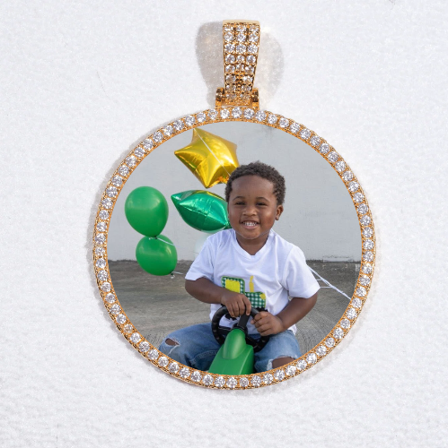 MEDIUM 3D CIRCLE CUSTOM PICTURE PENDANT