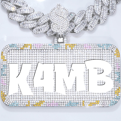 CUSTOM LETTER NECKLACE 3D COLORFUL SQUARE