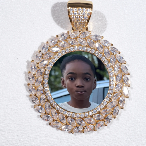 Large 3D Wheat Ear Custom Picture Pendant