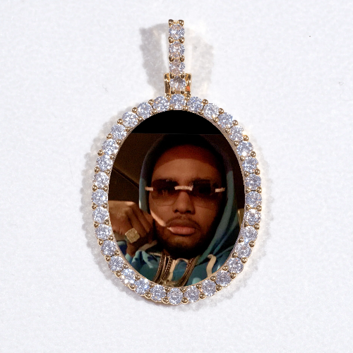 3D Oval Custom Picture Pendant