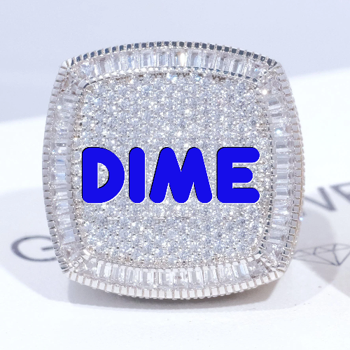 CUSTOM LETTER 3D ICED RING