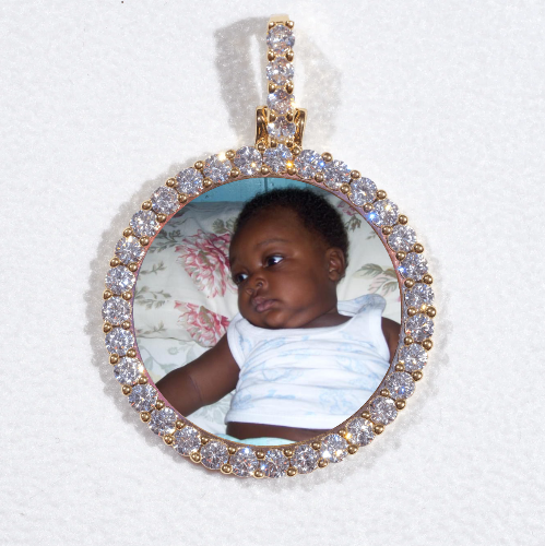 3D CIRCLE CUSTOM PICTURE PENDANT SMALL SIZE