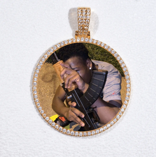MEDIUM 3D CIRCLE CUSTOM PICTURE PENDANT