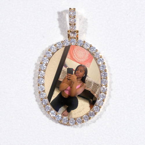3D Oval Custom Picture Pendant