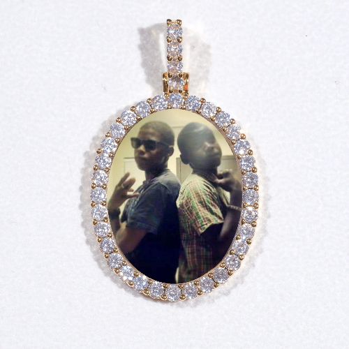 3D Oval Custom Picture Pendant