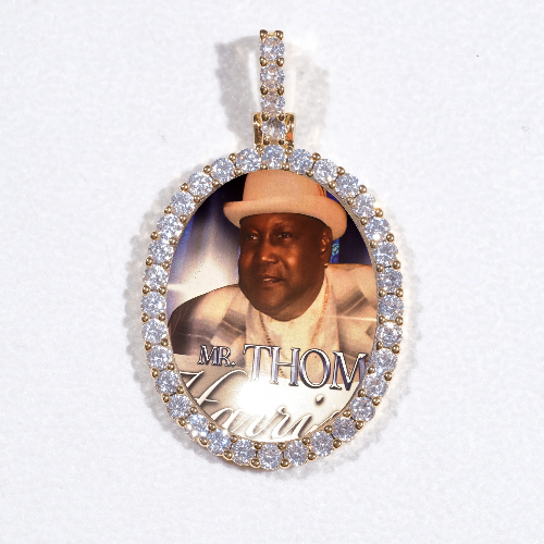 3D Oval Custom Picture Pendant