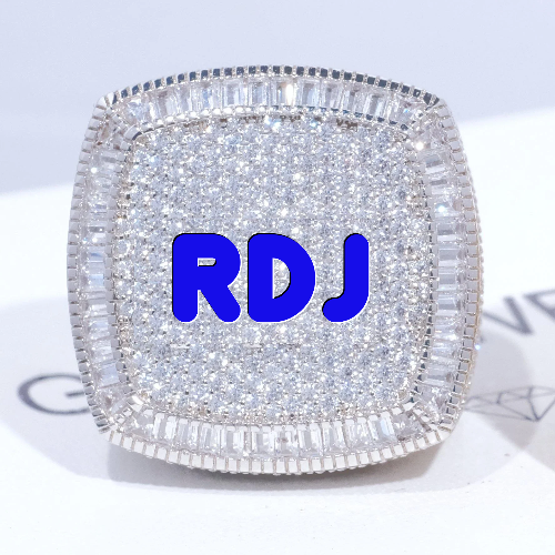 CUSTOM LETTER 3D ICED RING