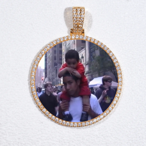 MEDIUM 3D CIRCLE CUSTOM PICTURE PENDANT