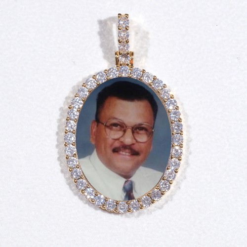 3D Oval Custom Picture Pendant