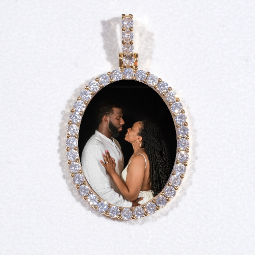 3D Oval Custom Picture Pendant