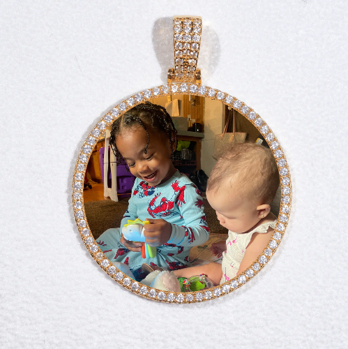 MEDIUM 3D CIRCLE CUSTOM PICTURE PENDANT