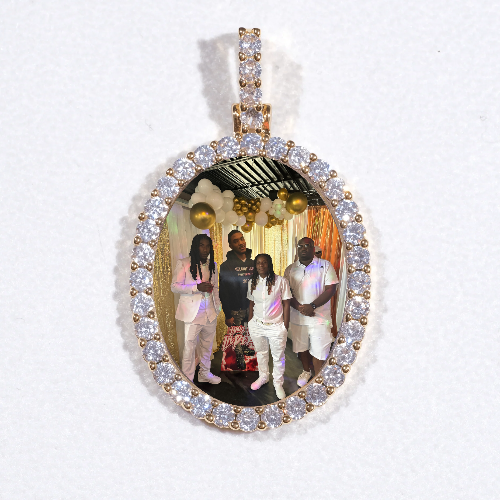 3D Oval Custom Picture Pendant