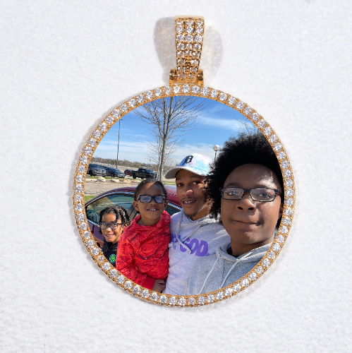 MEDIUM 3D CIRCLE CUSTOM PICTURE PENDANT