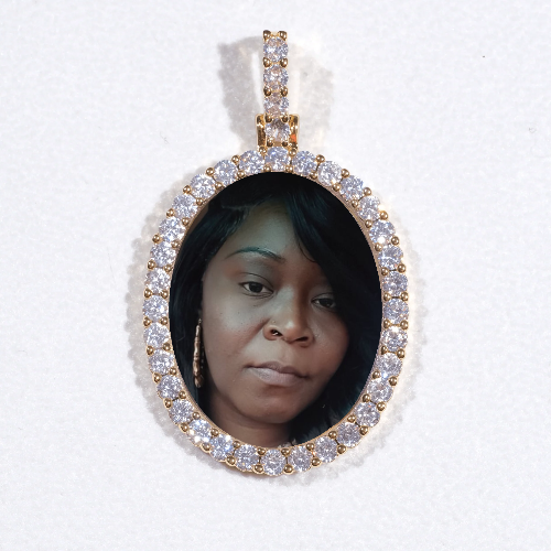 3D Oval Custom Picture Pendant