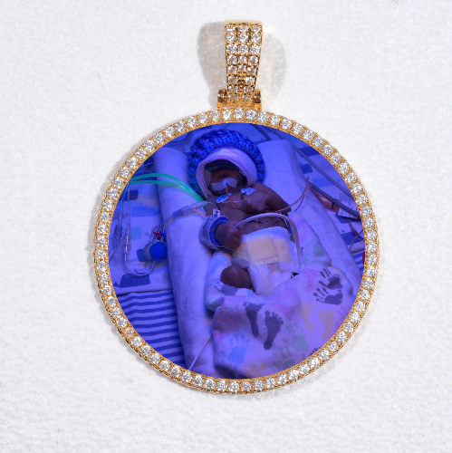 MEDIUM 3D CIRCLE CUSTOM PICTURE PENDANT
