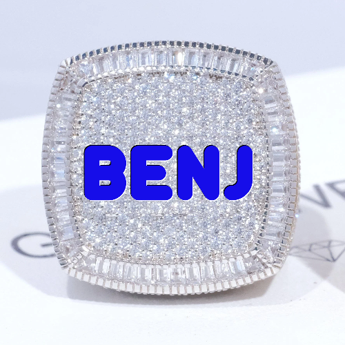 CUSTOM LETTER 3D ICED RING