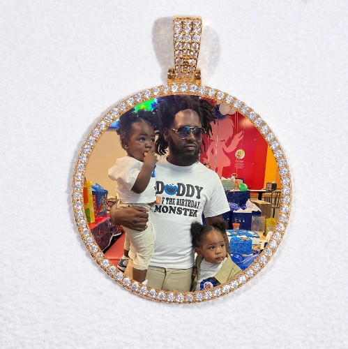 MEDIUM 3D CIRCLE CUSTOM PICTURE PENDANT
