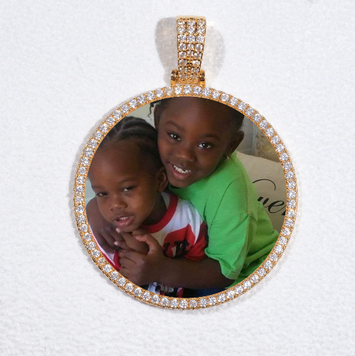 MEDIUM 3D CIRCLE CUSTOM PICTURE PENDANT