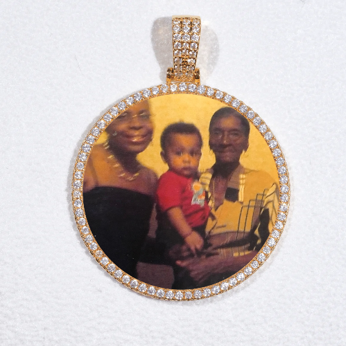 MEDIUM 3D CIRCLE CUSTOM PICTURE PENDANT