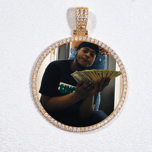 MEDIUM 3D CIRCLE CUSTOM PICTURE PENDANT