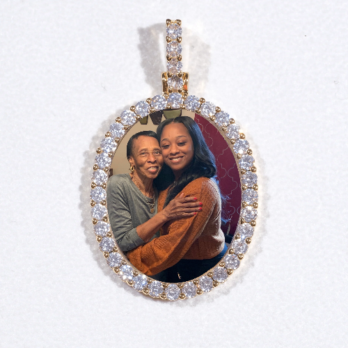 3D Oval Custom Picture Pendant