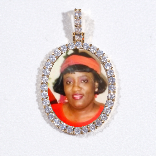 3D Oval Custom Picture Pendant