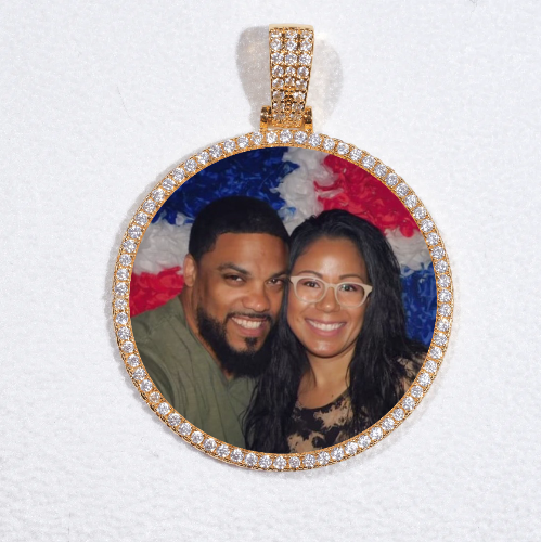 MEDIUM 3D CIRCLE CUSTOM PICTURE PENDANT