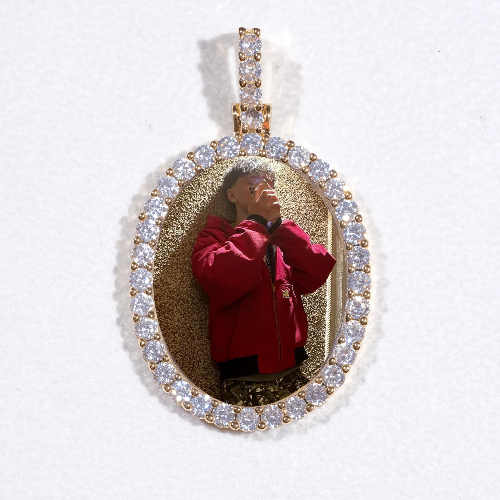 3D Oval Custom Picture Pendant