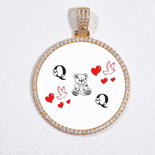 MEDIUM 3D CIRCLE CUSTOM PICTURE PENDANT
