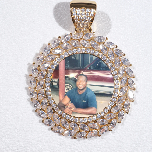 Large 3D Wheat Ear Custom Picture Pendant