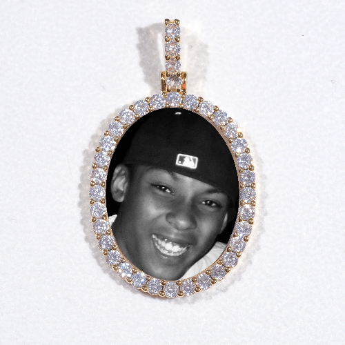 3D Oval Custom Picture Pendant