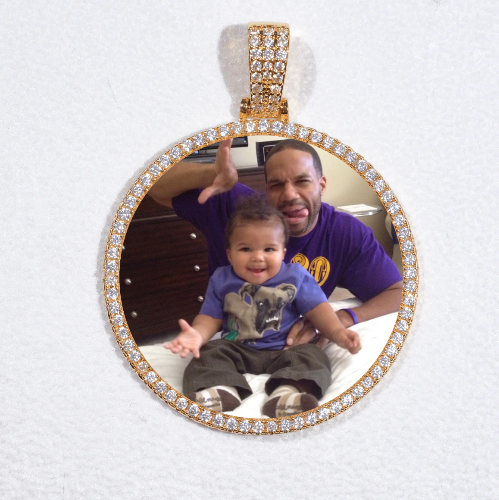 MEDIUM 3D CIRCLE CUSTOM PICTURE PENDANT