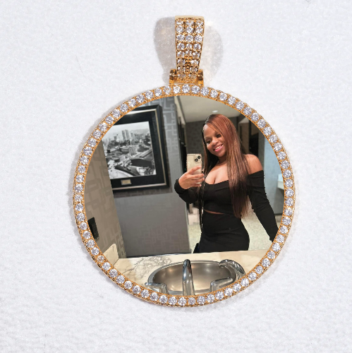 MEDIUM 3D CIRCLE CUSTOM PICTURE PENDANT