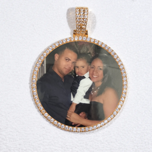 MEDIUM 3D CIRCLE CUSTOM PICTURE PENDANT