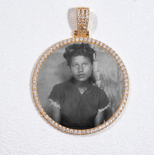 MEDIUM 3D CIRCLE CUSTOM PICTURE PENDANT
