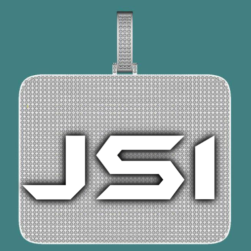CUSTOM LETTER NECKLACE 3D BIG SQUARE
