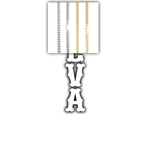 Custom Letters Freibeuter Font Necklace