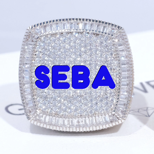 CUSTOM LETTER 3D ICED RING