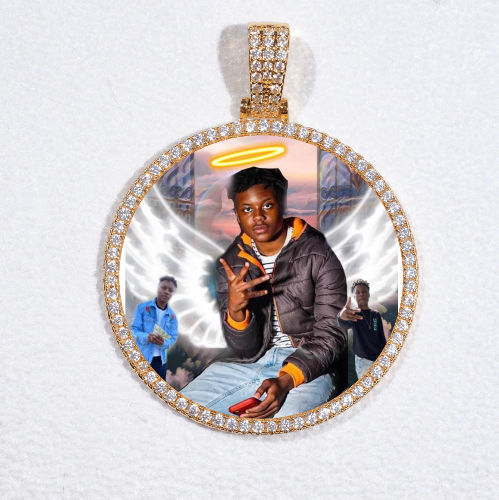 MEDIUM 3D CIRCLE CUSTOM PICTURE PENDANT