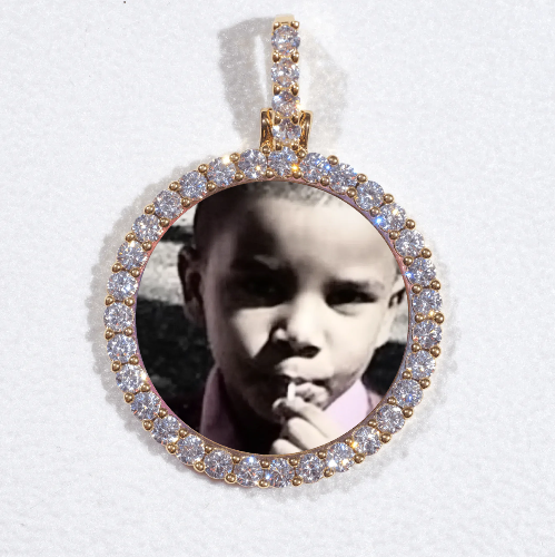3D CIRCLE CUSTOM PICTURE PENDANT SMALL SIZE