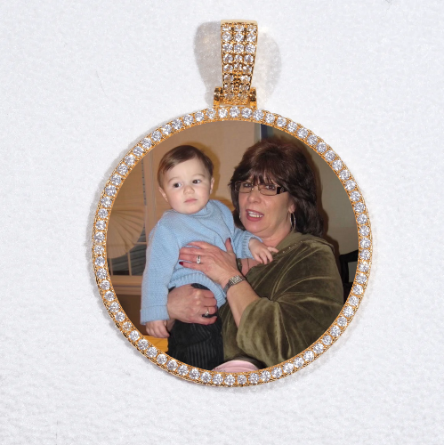 MEDIUM 3D CIRCLE CUSTOM PICTURE PENDANT