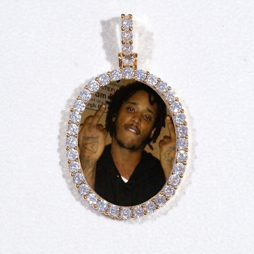 3D Oval Custom Picture Pendant