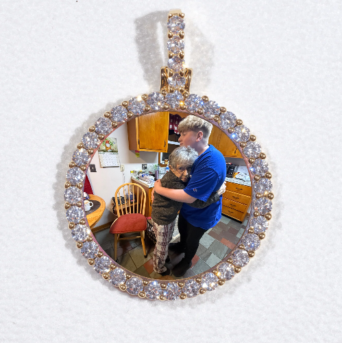 3D CIRCLE CUSTOM PICTURE PENDANT SMALL SIZE