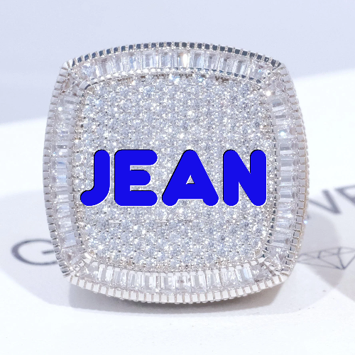 CUSTOM LETTER 3D ICED RING