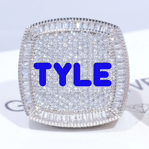 CUSTOM LETTER 3D ICED RING