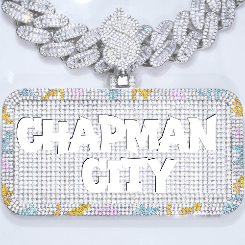 CUSTOM LETTER NECKLACE 3D COLORFUL SQUARE