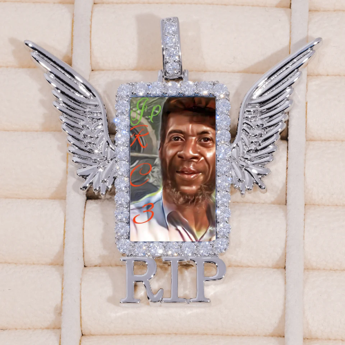 RIP WING 3D CUSTOM PICTURE PENDANT